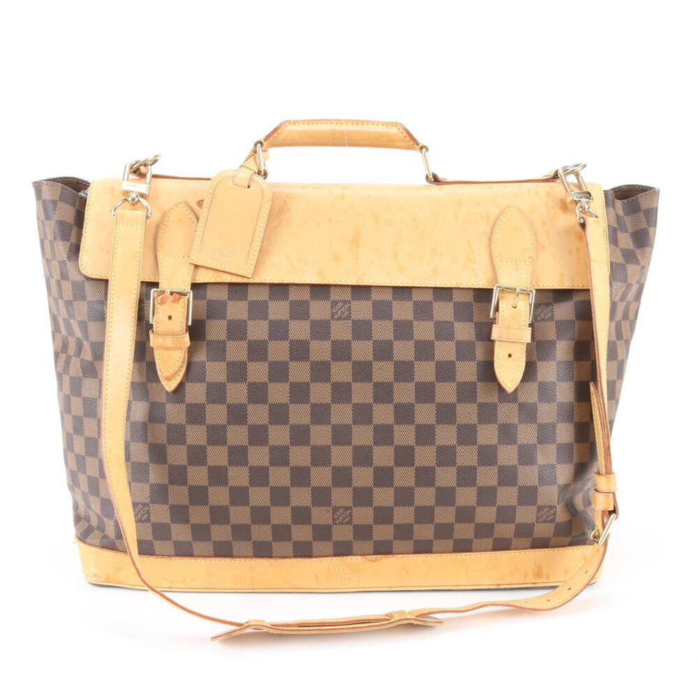 Louis Vuitton Damier Clipper M99039 Leather 2-Way Boston Bag Shoulder for Men